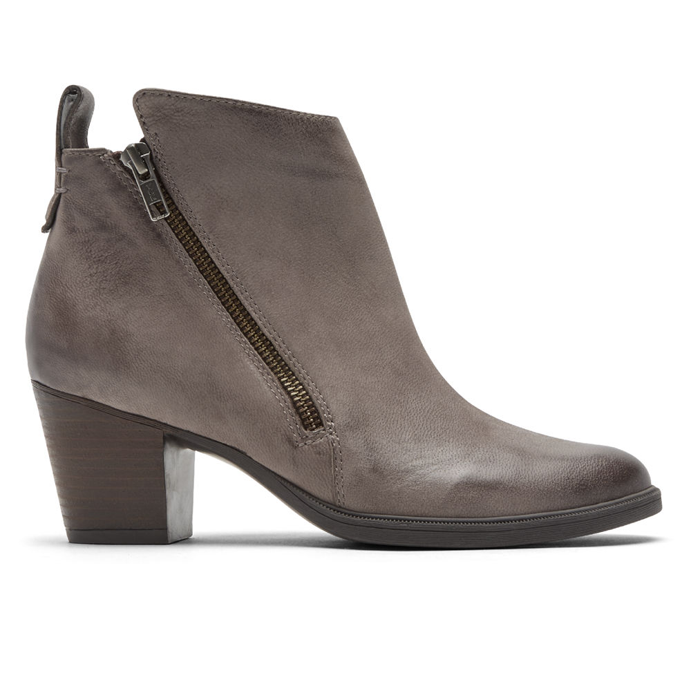 Botas Rockport Mulher Cinzentas - Maddie Ankle Zip - 69571NFIW